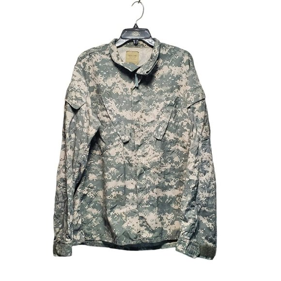 Army Combat Uniform Coat Full Zip‎ Size Large Long NCED Jacket - Picture 1 of 8